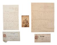 [CIVIL WAR]. CDV of Acting Master Jeremiah C. Wentworth (1811-1864) with Civil War-date letters written by Wentworth while serving aboard the USS Daffodil .