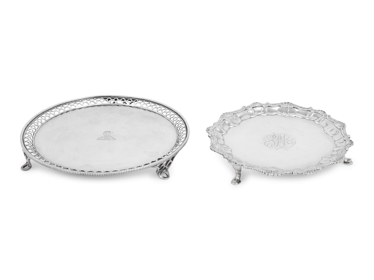 Two George III Silver Waiters