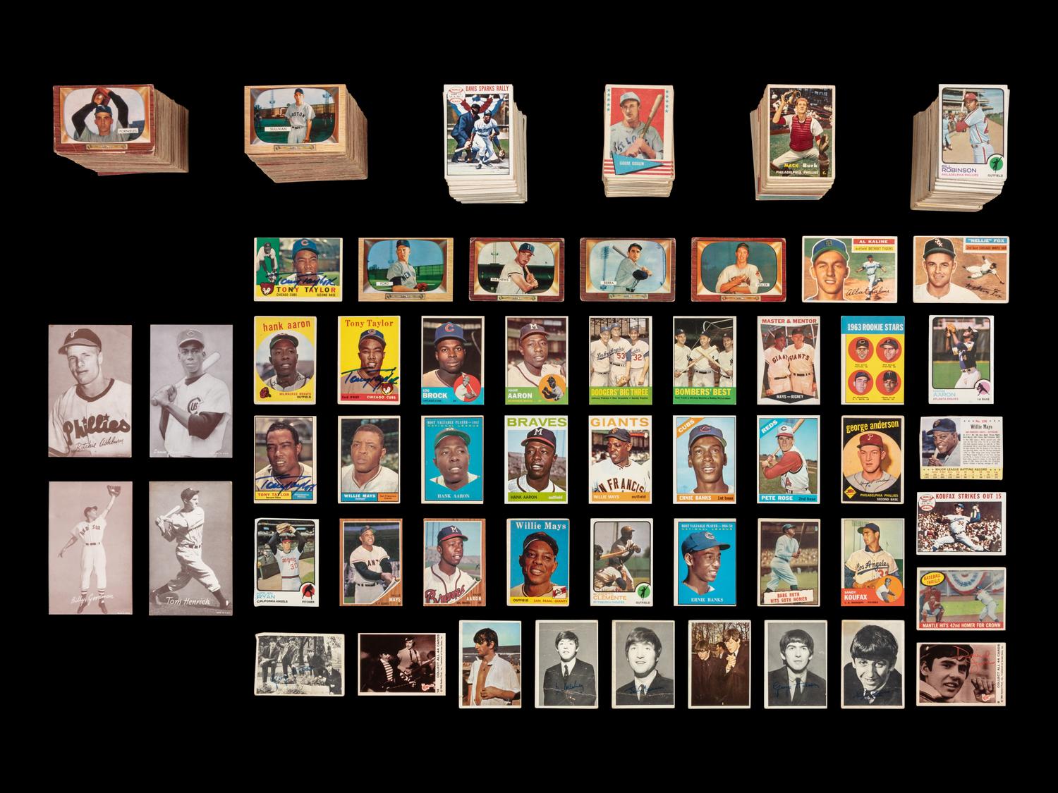 A Shoebox Collection of 1950s-60s Baseball Cards Including Multiple Hall of Famers