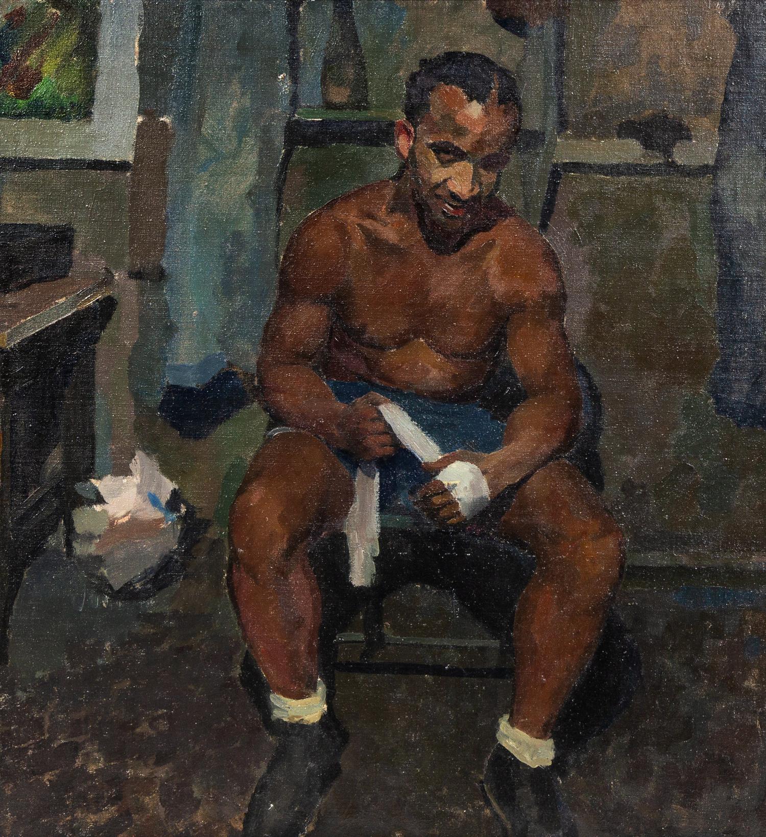Walter Burt Adams, (American, 1903-1990), Untitled (Seated Boxer)