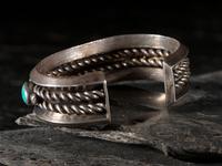 Navajo Silver and Turquoise Cuff Bracelet