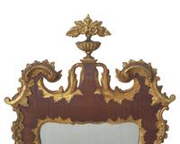 A Chippendale Parcel-Gilt And Mahogany-Veneered Looking Glass
