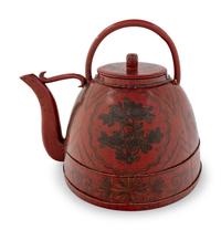 A Chinese Red Lacquered Teapot