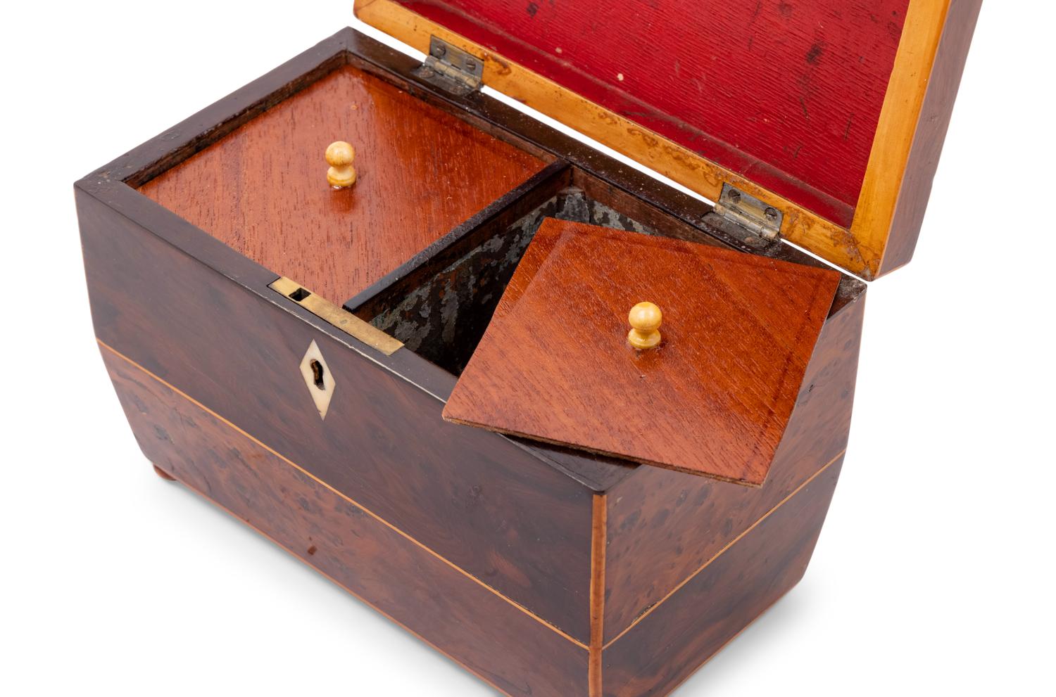 A George III Mahogany Tea Caddy