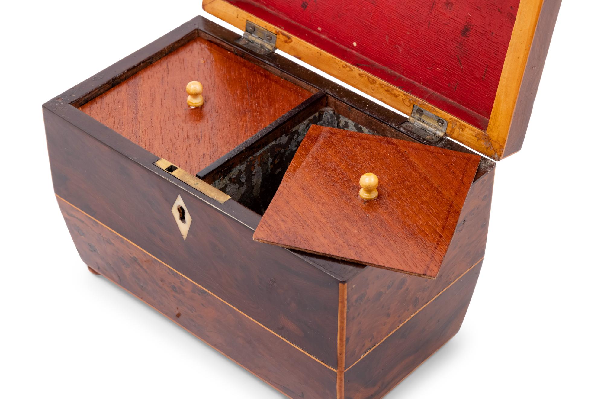 A George III Mahogany Tea Caddy