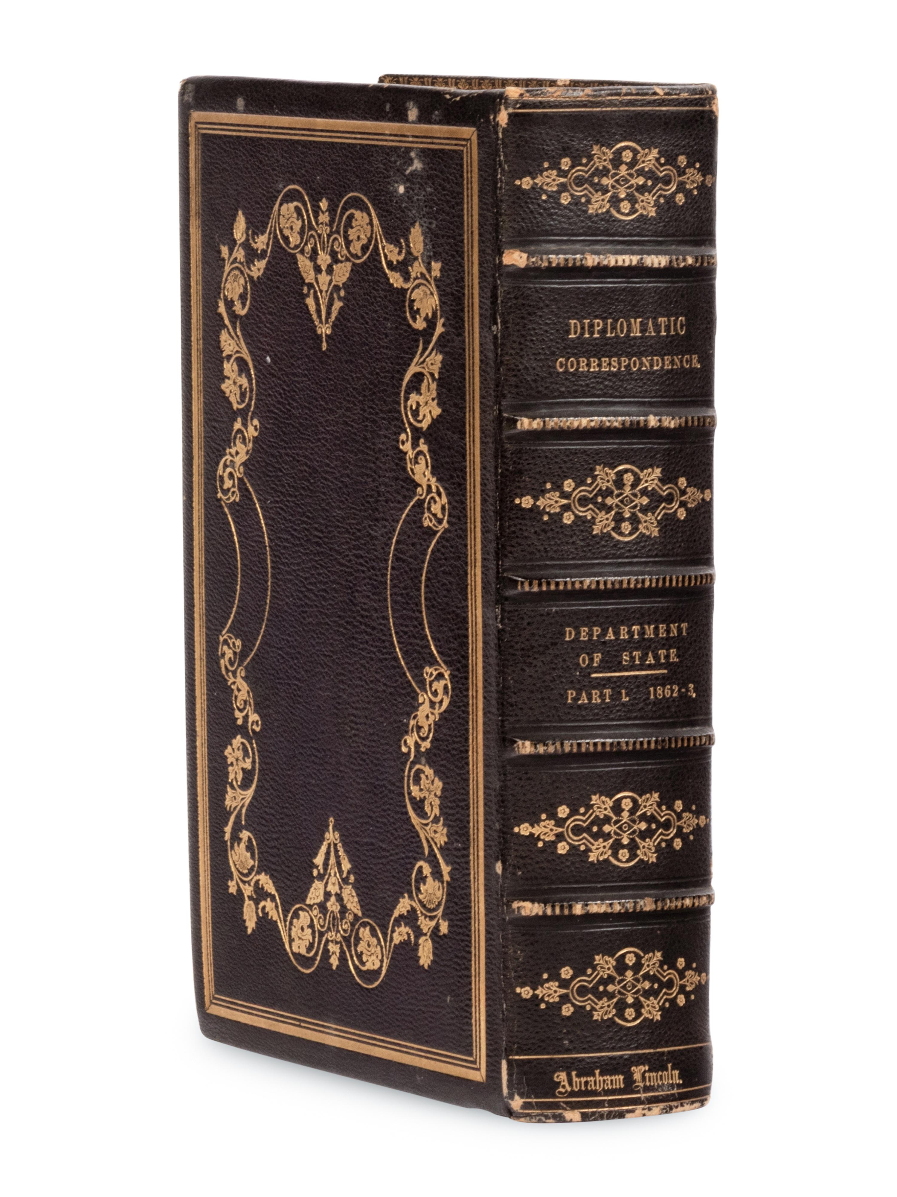 [LINCOLN, Abraham (1809-1865)]. Message of the President of the United States, and Accompanying Documents, to the Two Houses of Congress, at the Commencement of the First Session of the Thirty-Eighth Congress. Part I . Washington, D.C.: Government Printing Office, 1864.