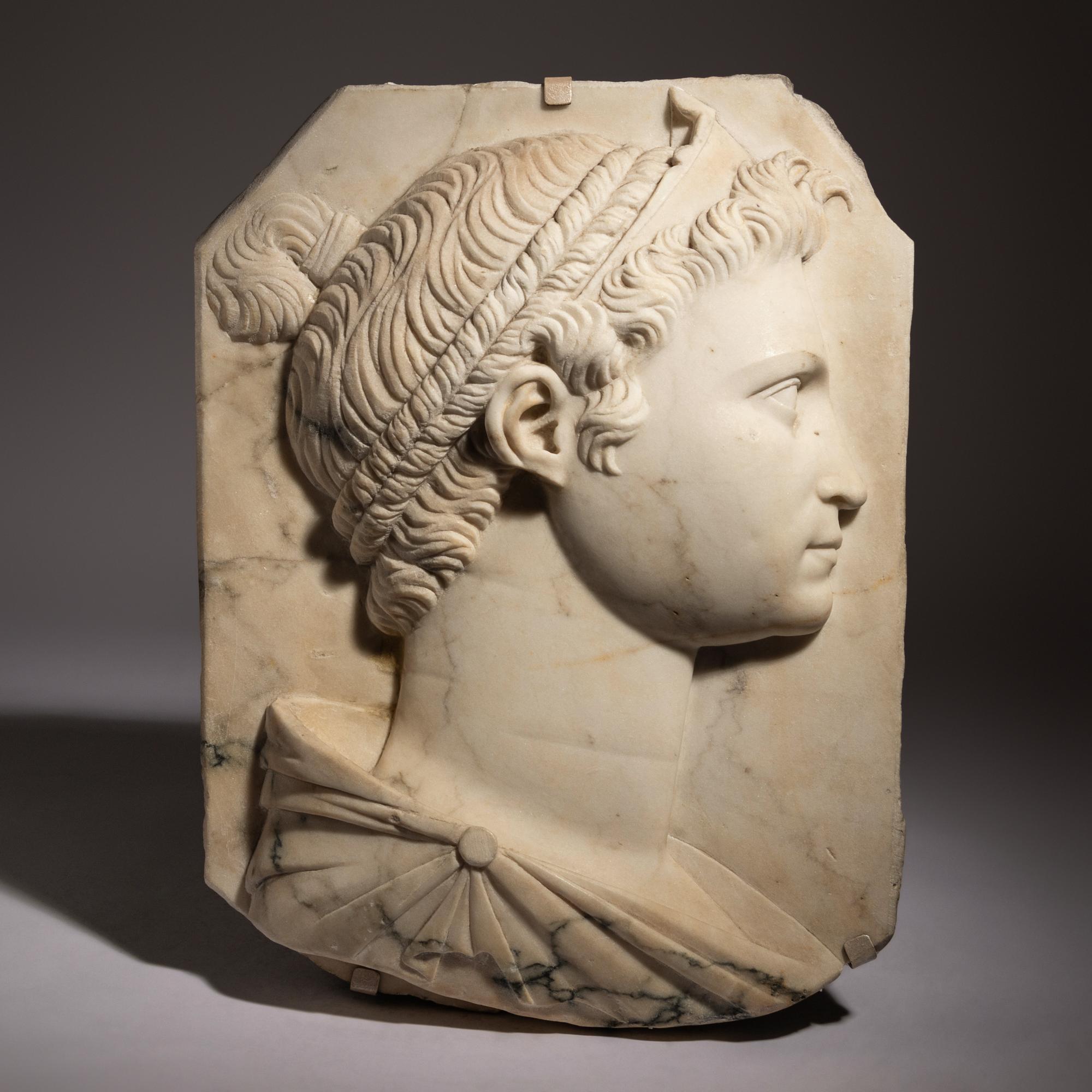 A North Italian Marble Portrait Relief