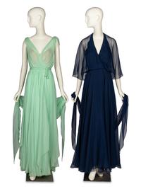 Evelyn Byrnes: Two 1970's Chiffon Gowns