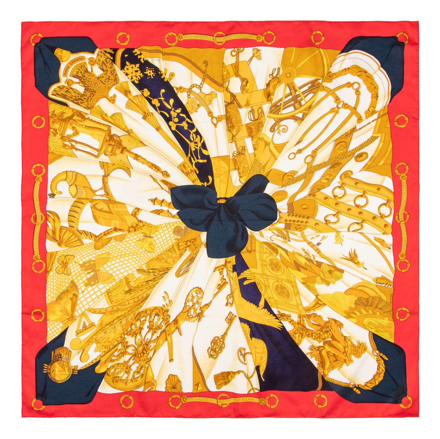 Hermès, Printed Silk Scarf 90