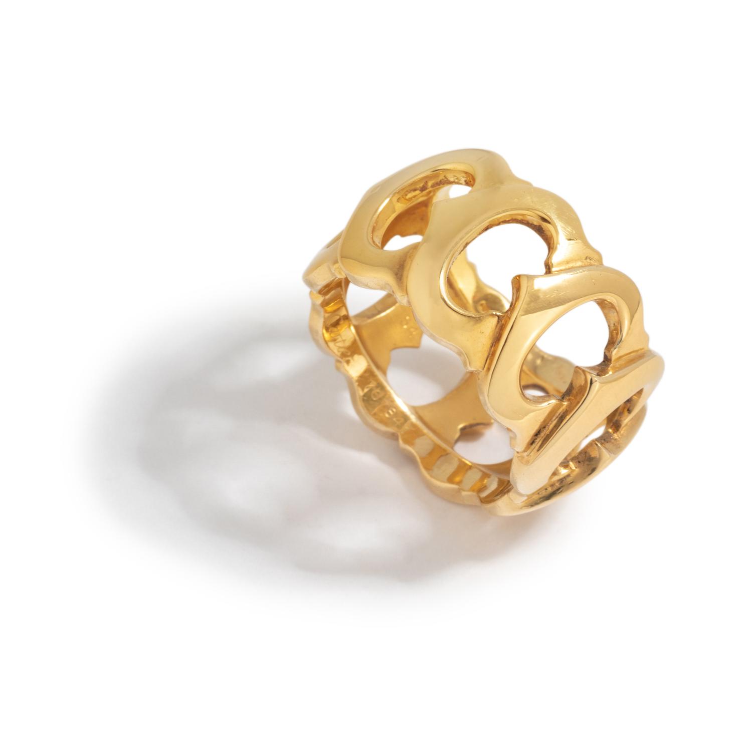 CARTIER, YELLOW GOLD 'C DE CARTIER' RING