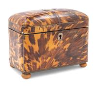 A George III Tortoiseshell Tea Caddy