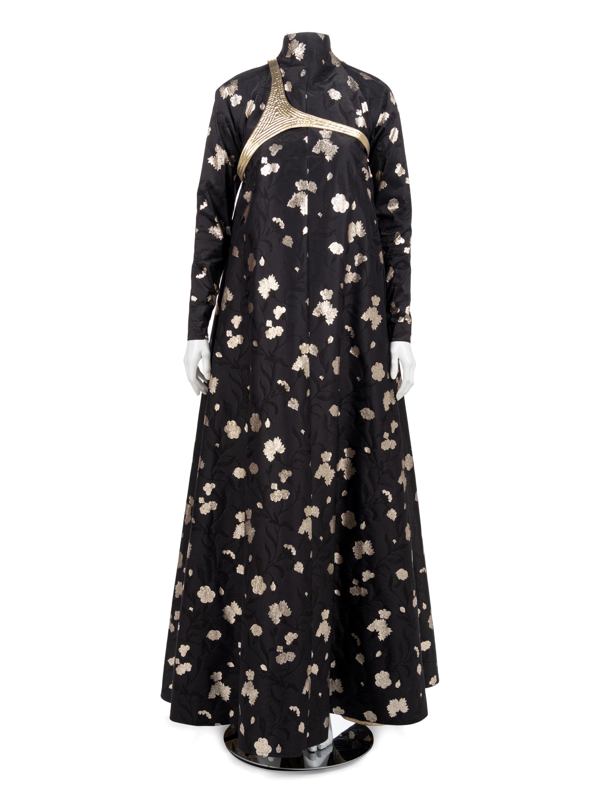 Geoffrey Beene Dress with Gold Lamé Harness, c1991