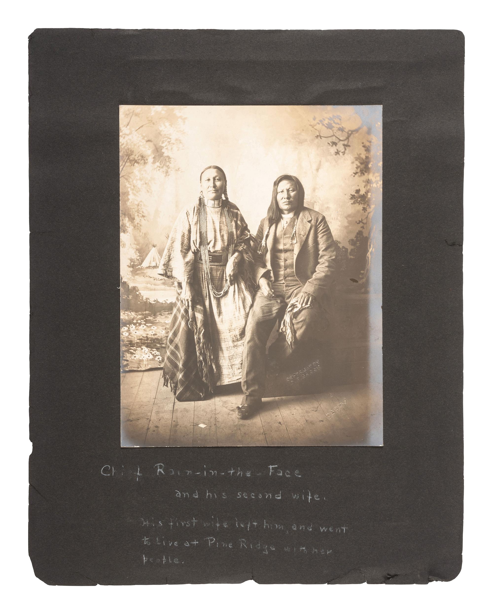 [NATIVE AMERICANS]. BARRY, David F. (1854-1934), photographer. A collection of 51 photographs of Native American subjects, George Armstrong Custer, and personalities and places associated with the Battle of Little Bighorn.