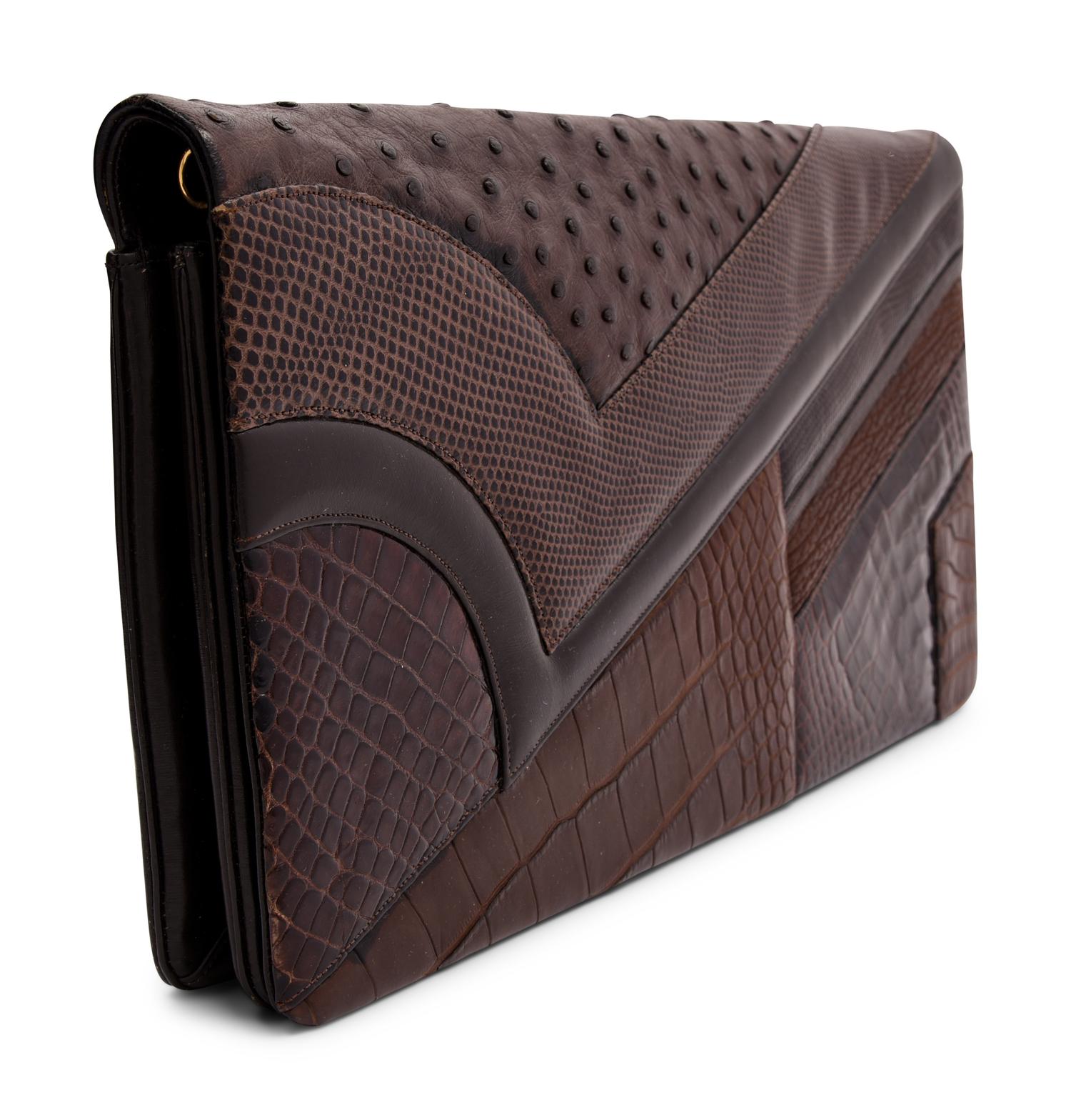 Judith Leiber Mixed Skin Clutch