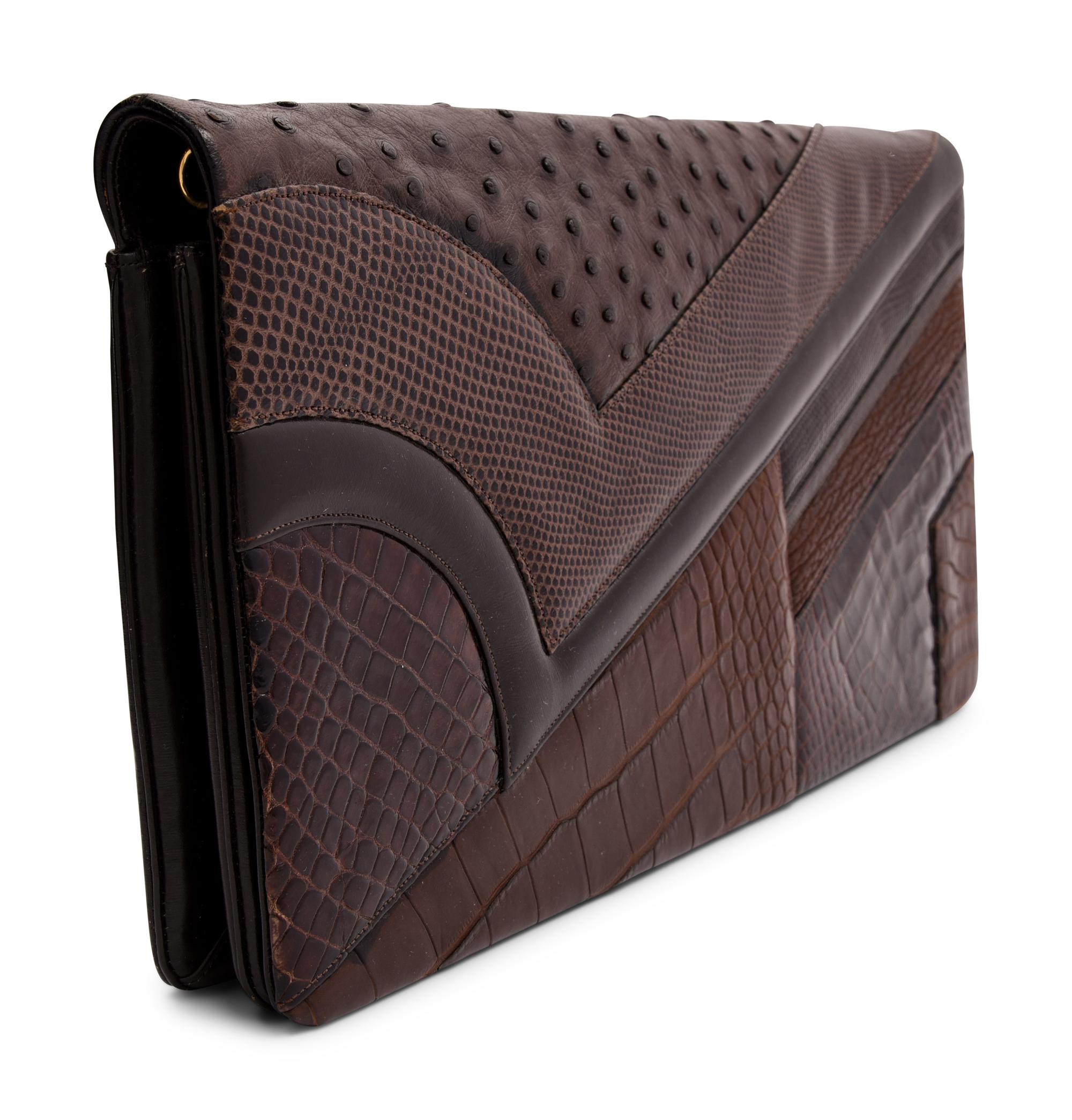 Judith Leiber Mixed Skin Clutch