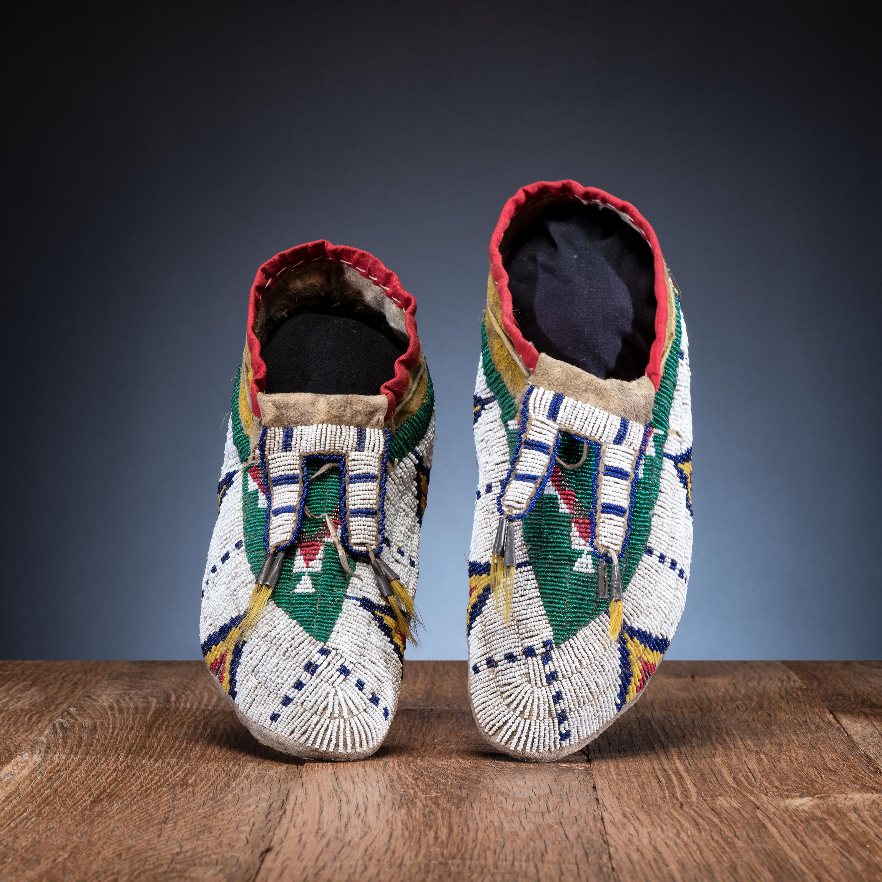 Sioux Beaded Hide Moccasins