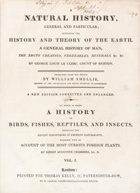 BUFFON, GEORGE LOUIS LECLERC, COMTE DE. A Natural History... London, 1781. 2 (of 8) vols. only.