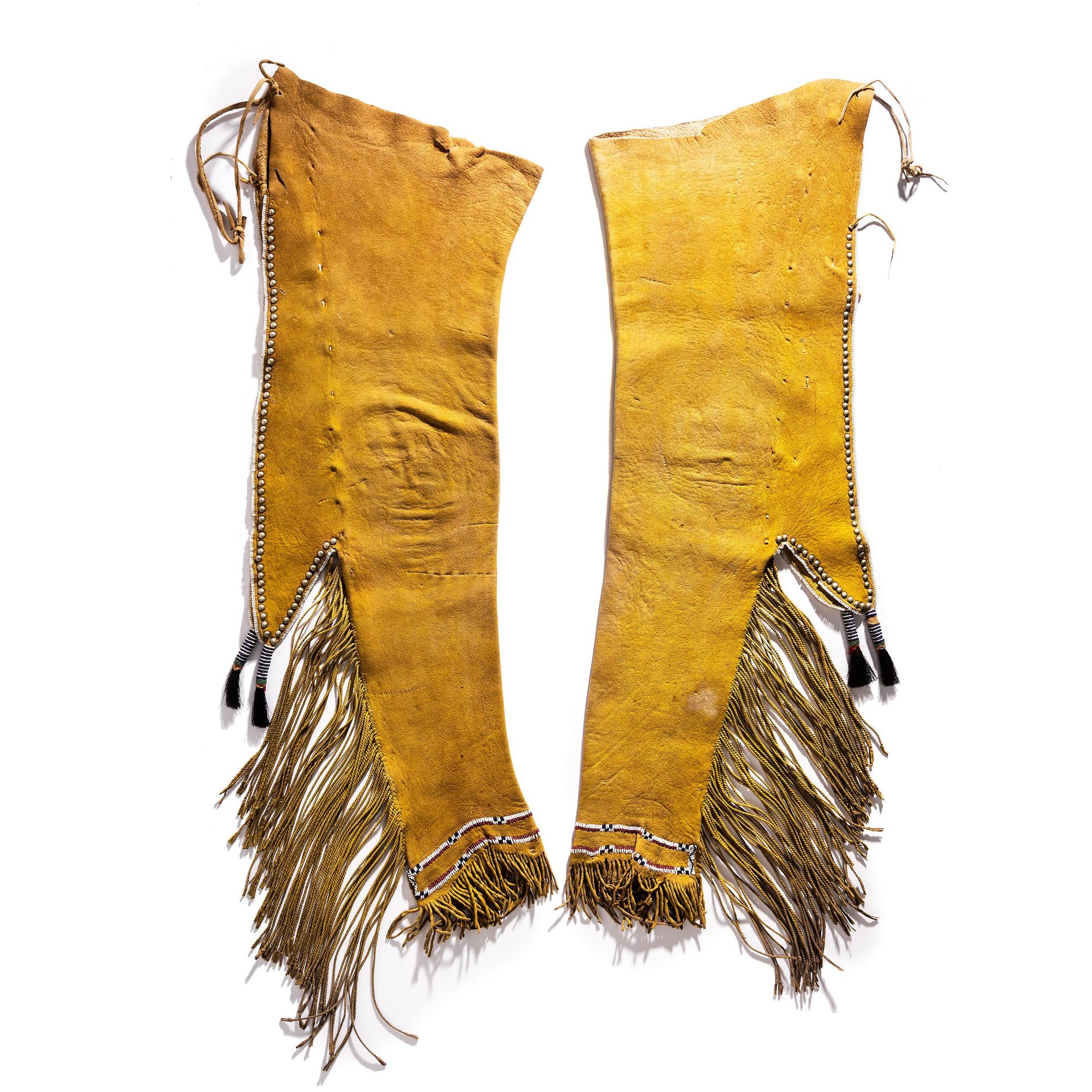 Kiowa Beaded Hide Leggings