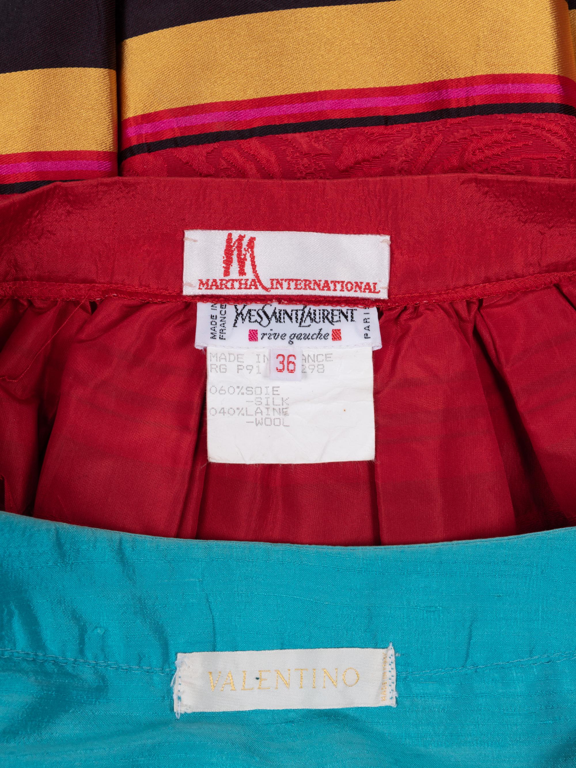 Five Designer Pieces: One Sonia Rykiel Suit, One YSL and One Valentino Skirt, and One Christian Dior Sweater, 1990-2000s