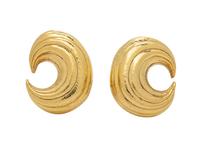 YELLOW GOLD EARCLIPS