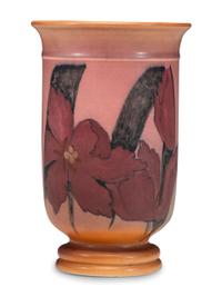 A Kataro Shirayamadani for Rookwood Pottery Floral Vellum Vase