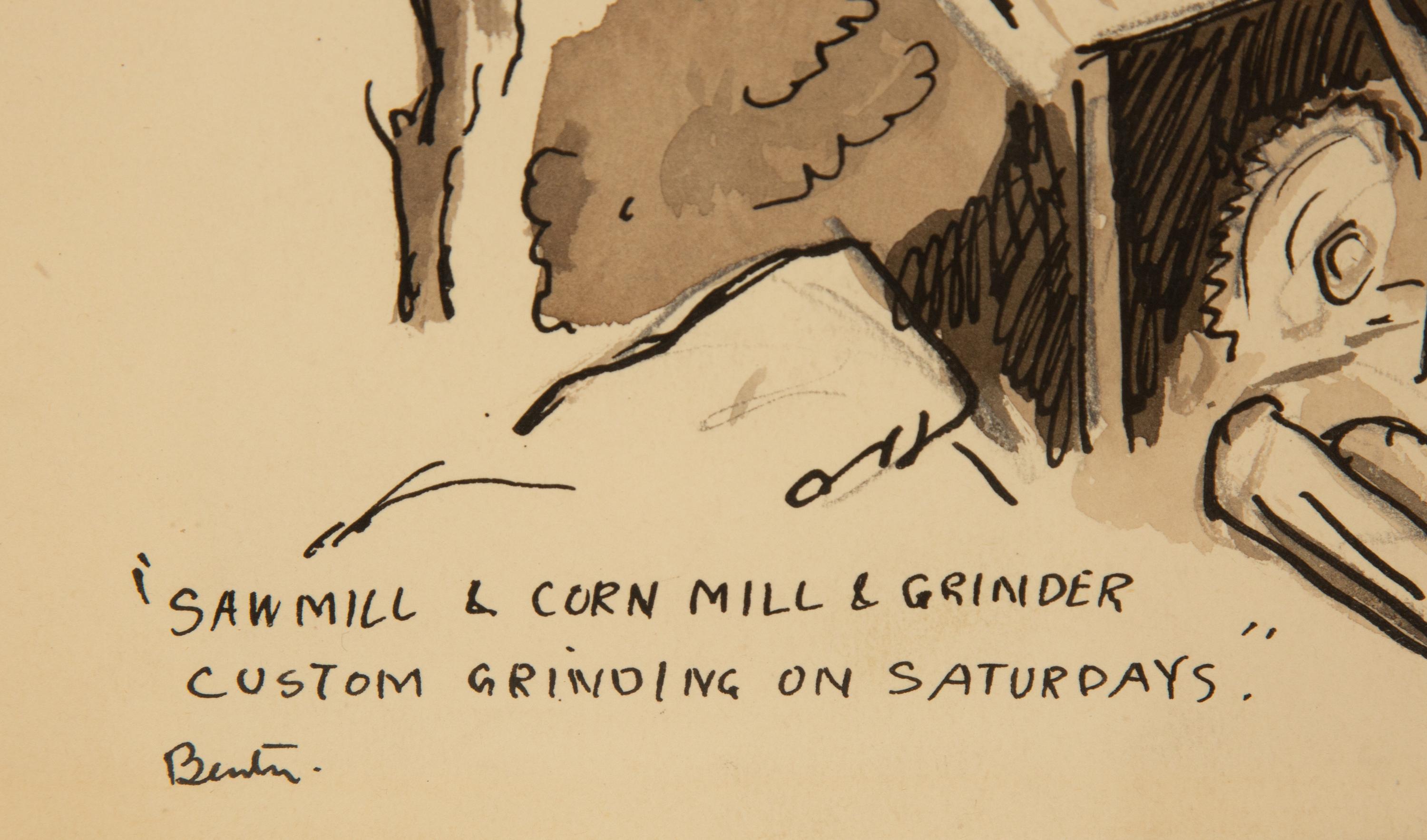 Saw Mill & Cornmeal & Grinder - Custom Grinding on Saturdays , c. 1928