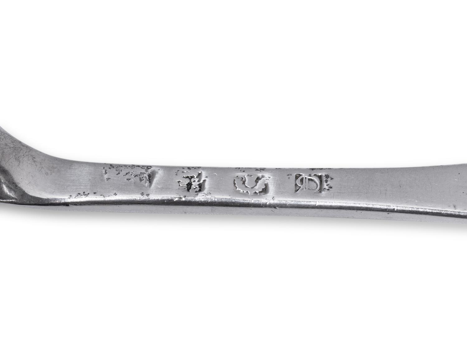 Six Scottish George III Silver Serving Spoons