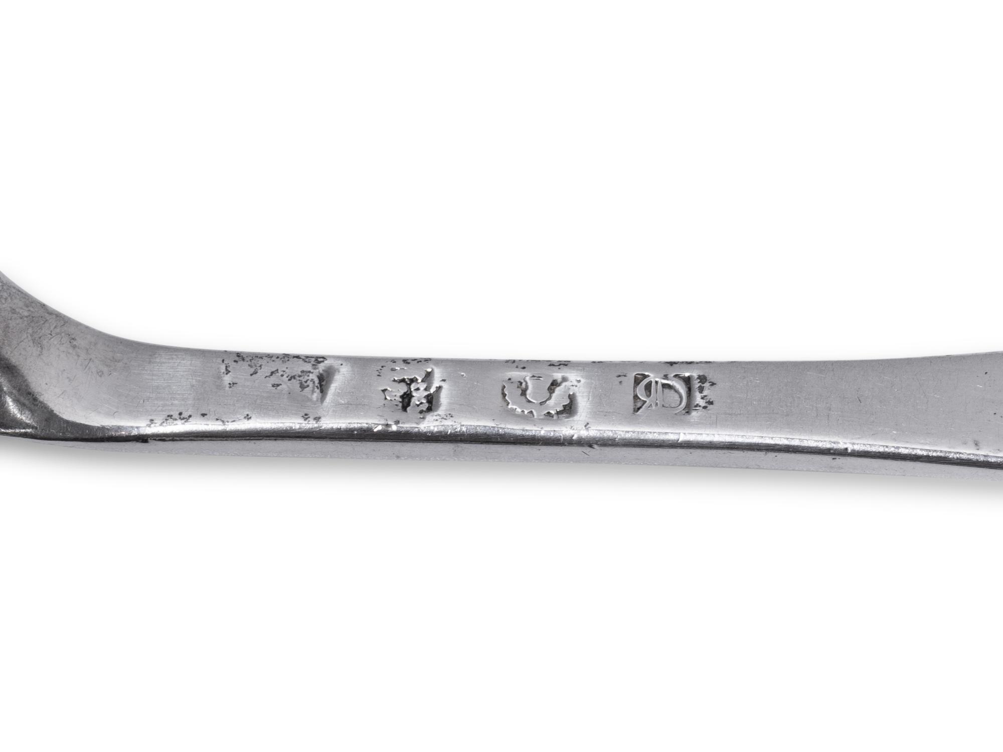 Six Scottish George III Silver Serving Spoons