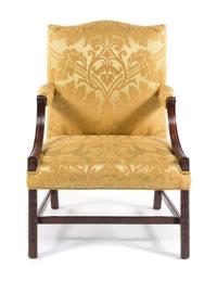 A George II Mahogany Library Armchair Height 39 inches. — CIRCA 1760