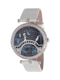 VAN CLEEF & ARPELS, REF. VCARO8TY00 18K WHITE GOLD 'PONT DES AMOUREUX' WATCH