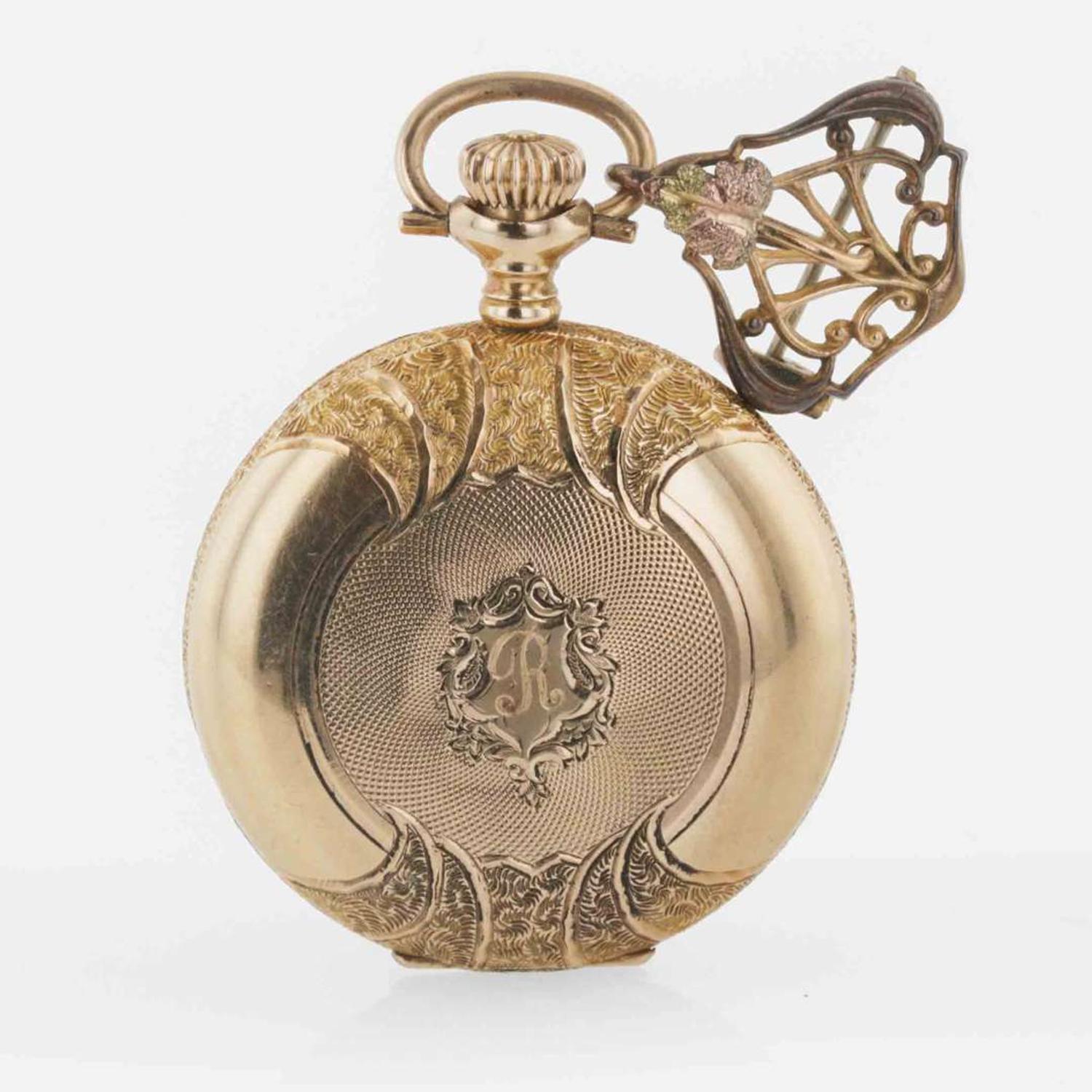 Set of Two Ladies Hunter Case Pocket Watches by Elgin