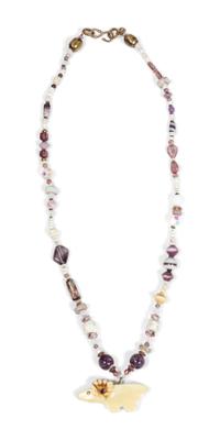 Two Single Strand Fetish Necklaces, Robert Kaniatobe (1936-1998) Longest 26 inches.