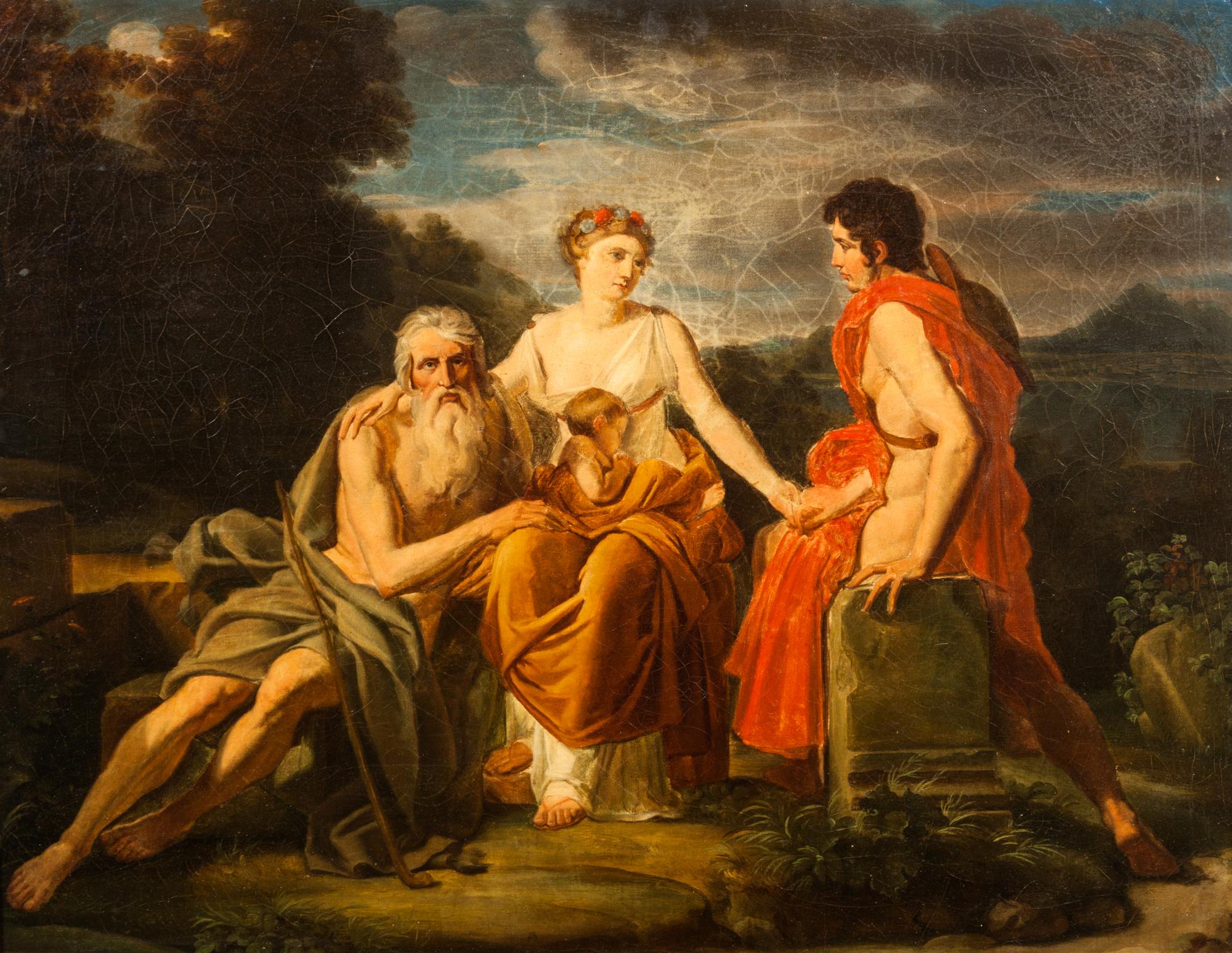 Continental School, (18th/19th century), Classical Figures in Landscape