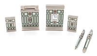 An S.T. Dupont Medici Six-Piece Pen and Lighter Set