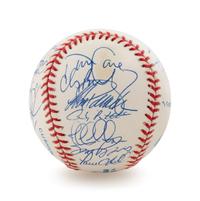 A 1998 New York Yankees World Series Champions Team Signed Baseball Including Derek Jeter and Mariano Rivera