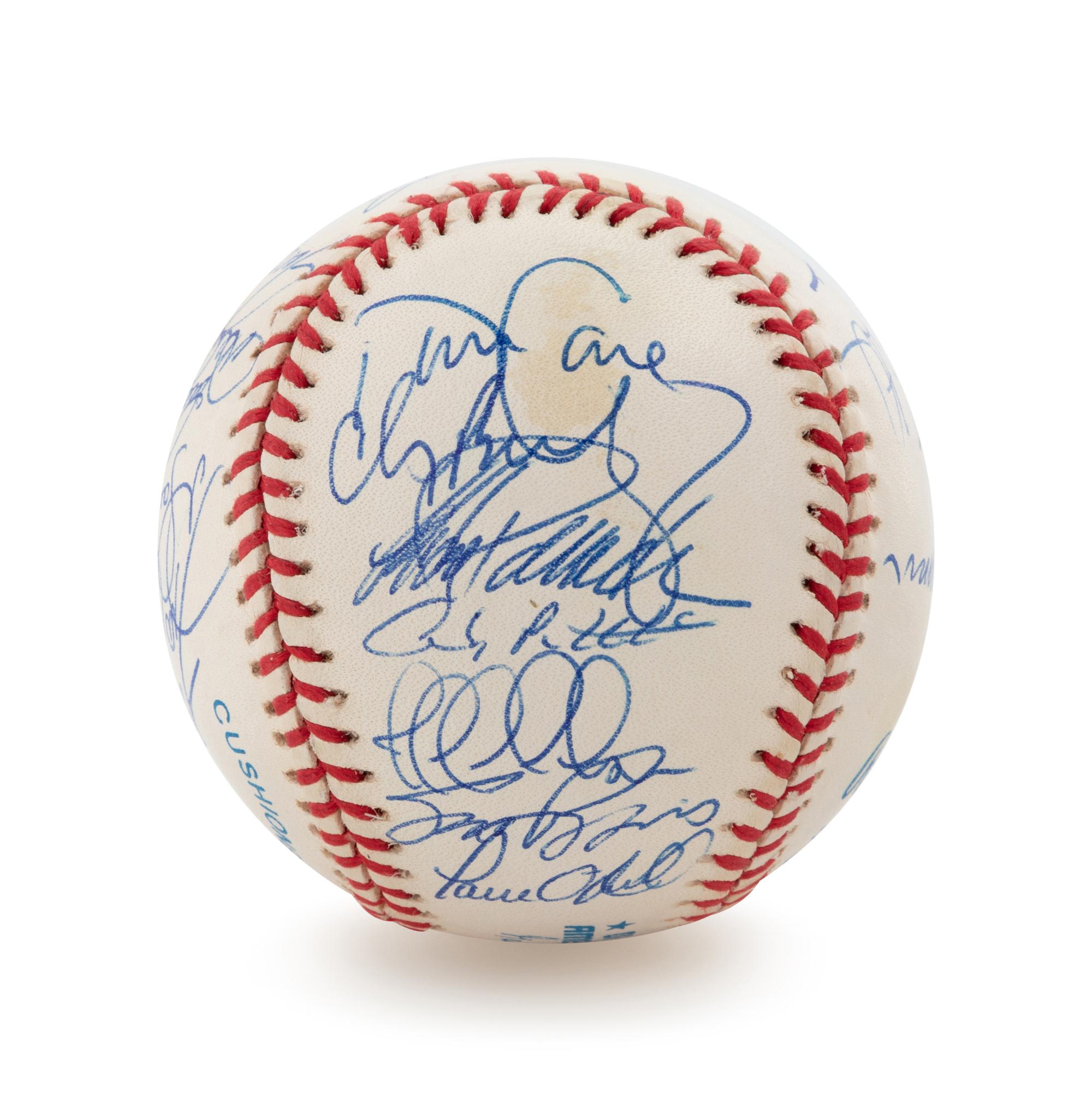 A 1998 New York Yankees World Series Champions Team Signed Baseball Including Derek Jeter and Mariano Rivera