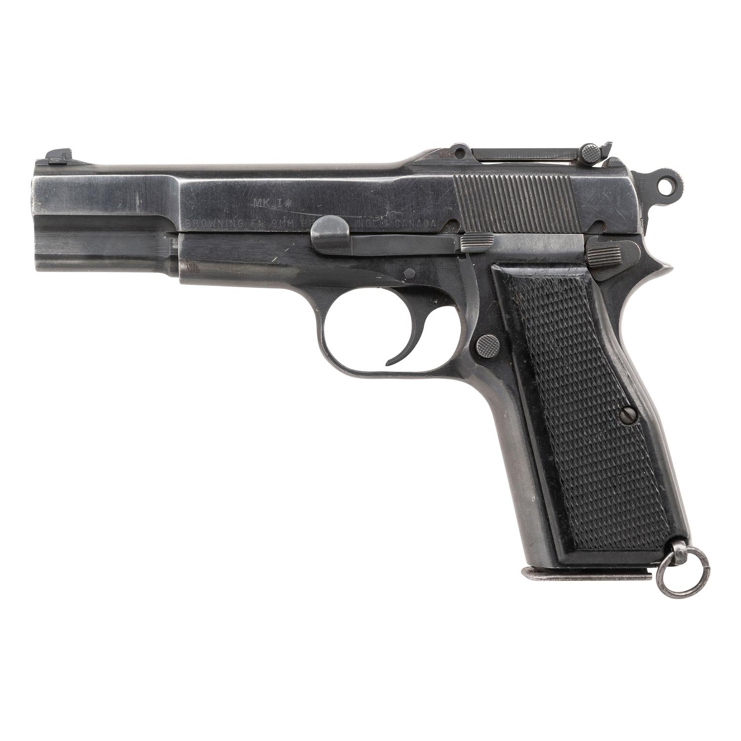 **Tangent Sighted and Slotted Inglis Contract MkI* Browning Hi Power Pistol