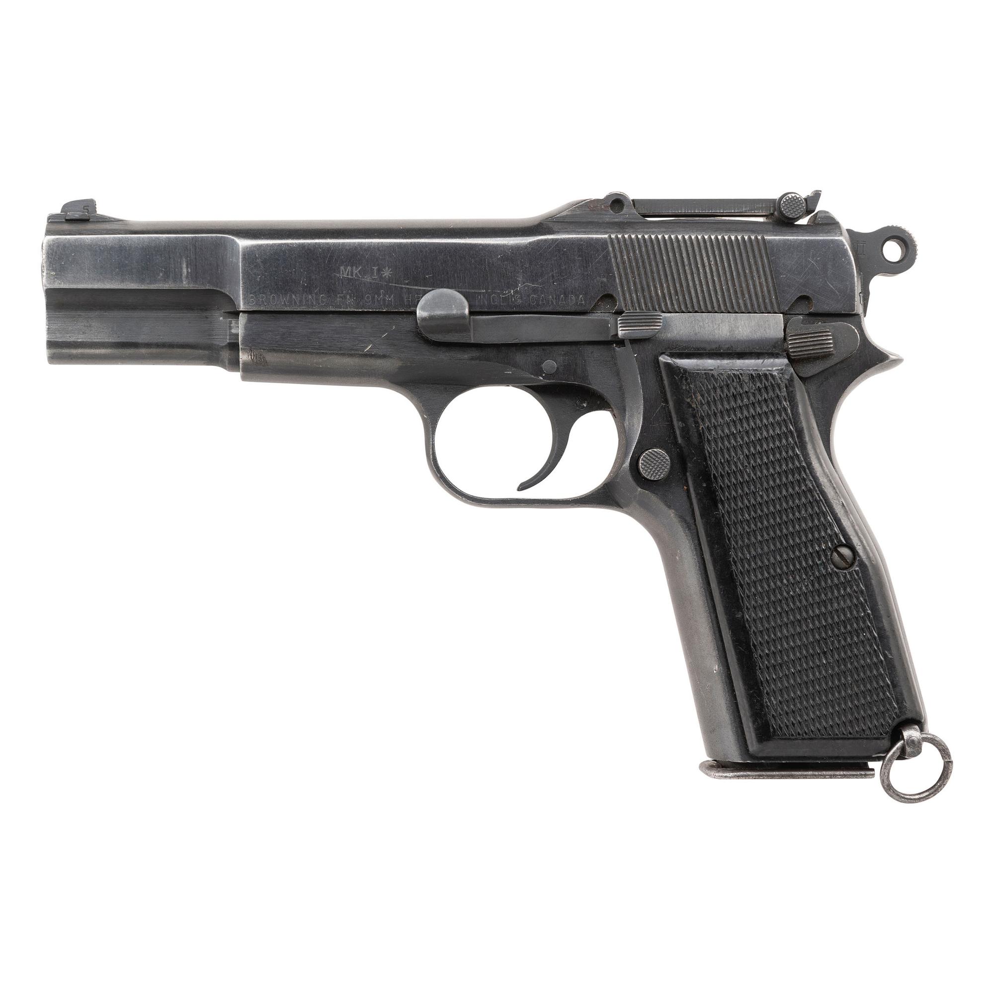 **Tangent Sighted and Slotted Inglis Contract MkI* Browning Hi Power Pistol