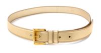 A Prada Gold Leather Belt, 34" x 1.2".