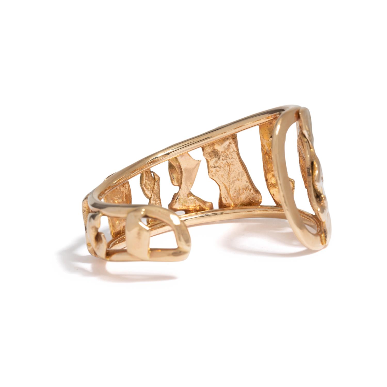 JOHN KEARNEY, CHICAGO, YELLOW GOLD CUFF BRACELET