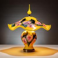 Charles Lotton (American, 1935–2021) — Table Lamp in Yellow Floral, 2000