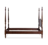 A Pair of Federal Style Mahogany Twin Poster Beds