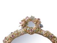 A Sitzendorf Porcelain Girandole Mirror