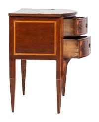 A George III Fan-Inlaid Mahogany Bow-Front Server
