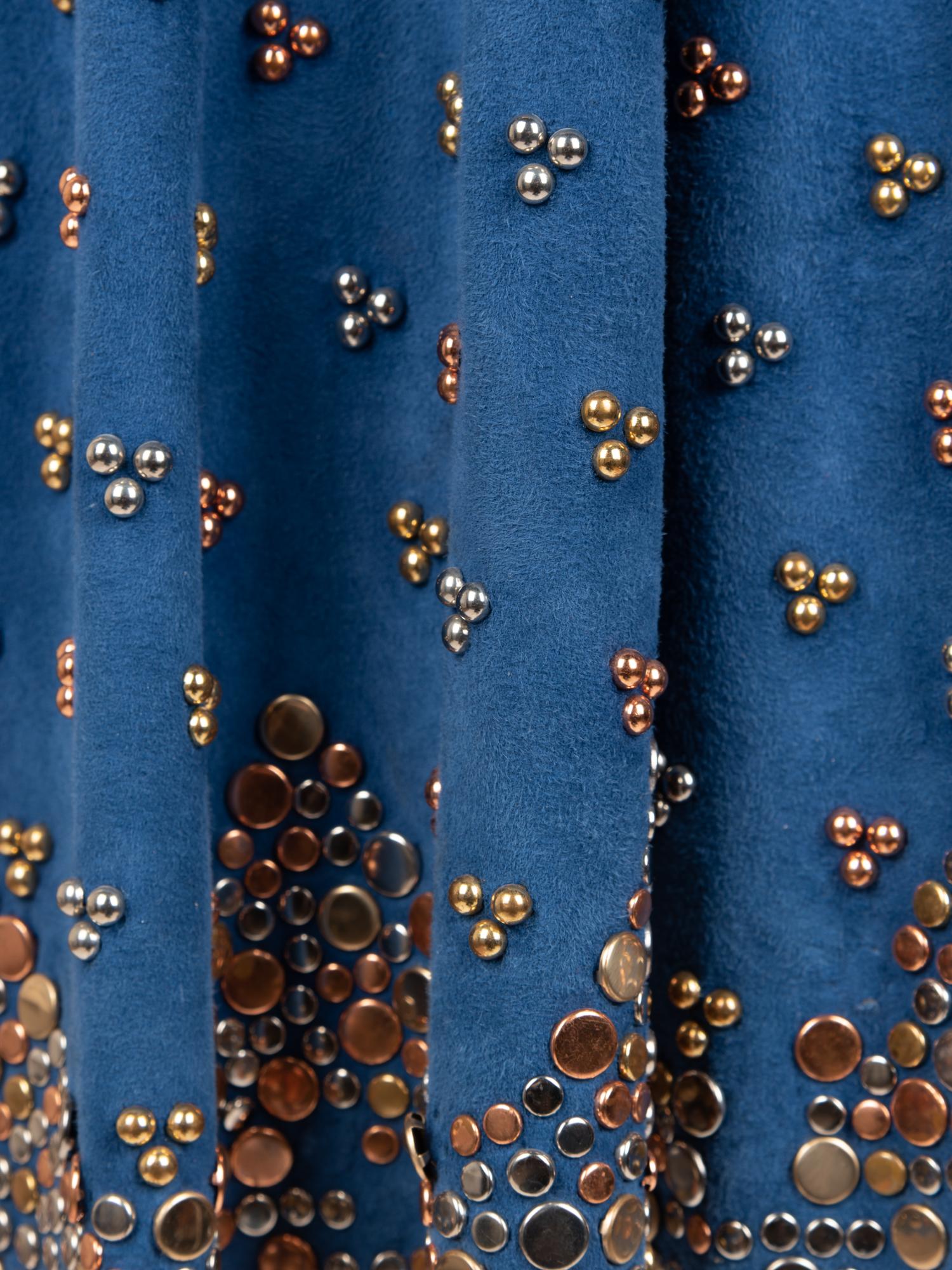Givenchy Haute Couture Studded Suede Vest, 1970s