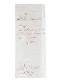 [COLONIAL]. STANDISH, Myles (ca. 1584-1656). Fragment of banner attributed to having been borne at Standish's funeral.
