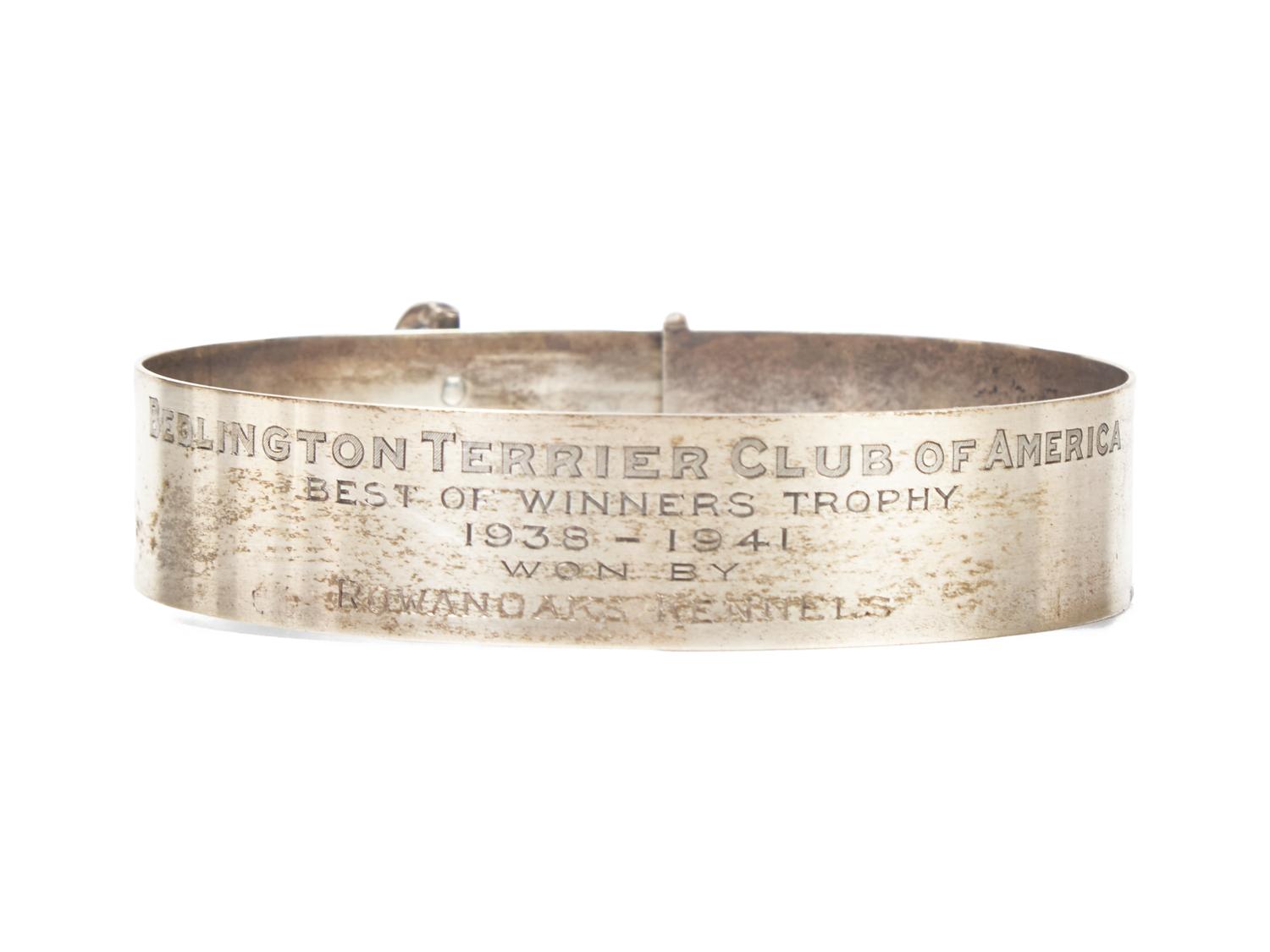 An American Silver Presentation Dog Collar
