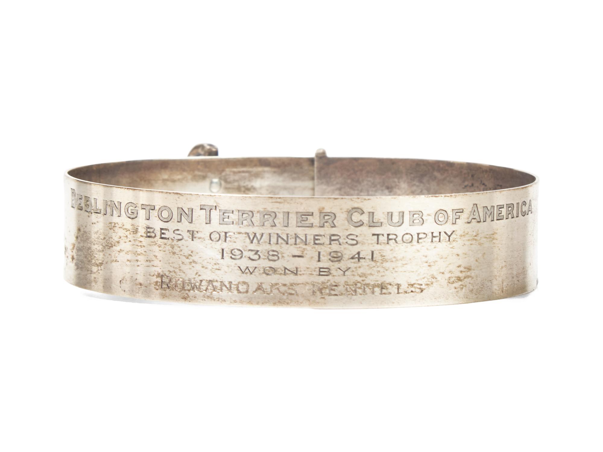 An American Silver Presentation Dog Collar
