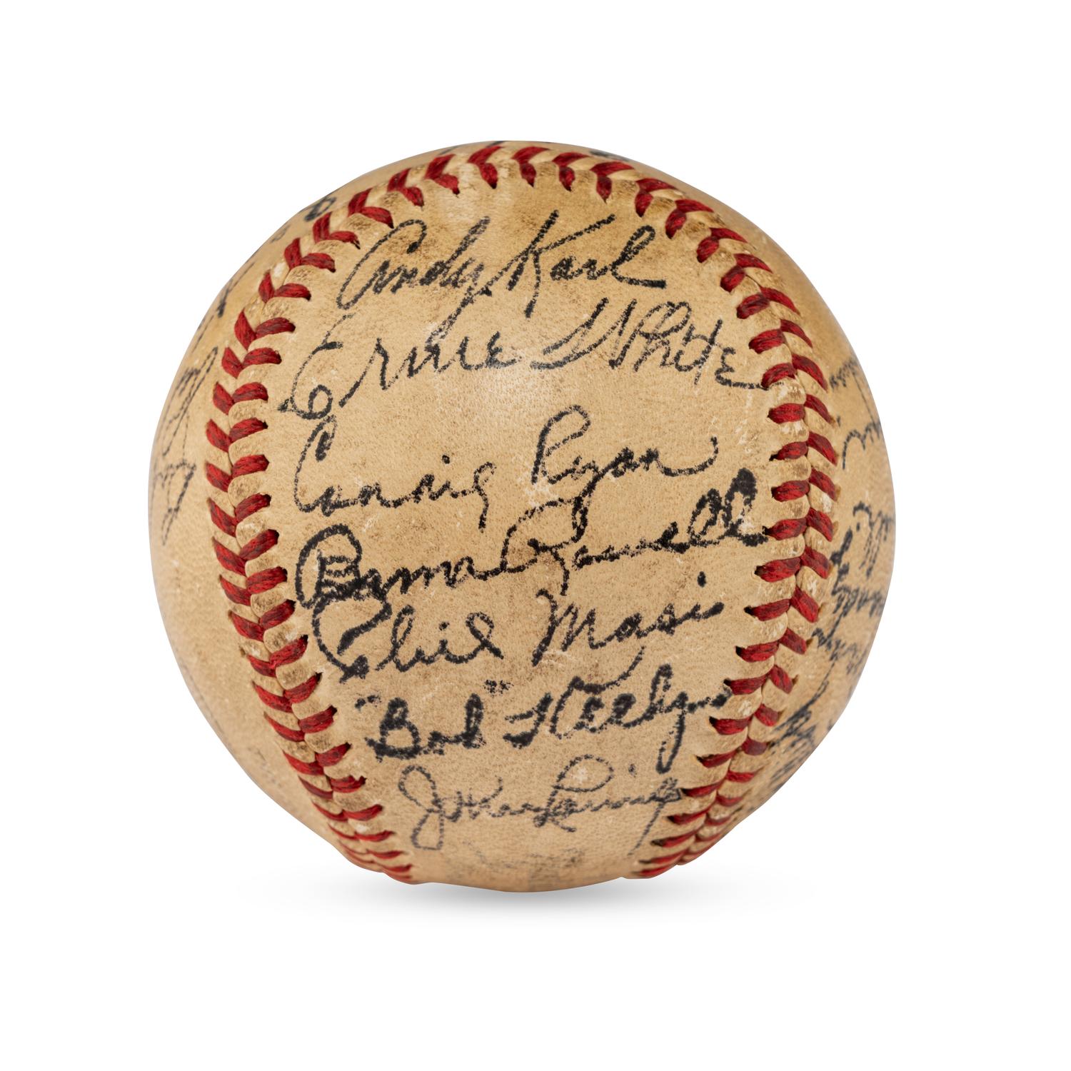 A 1947 Boston Braves Team Signed Autograph Baseball