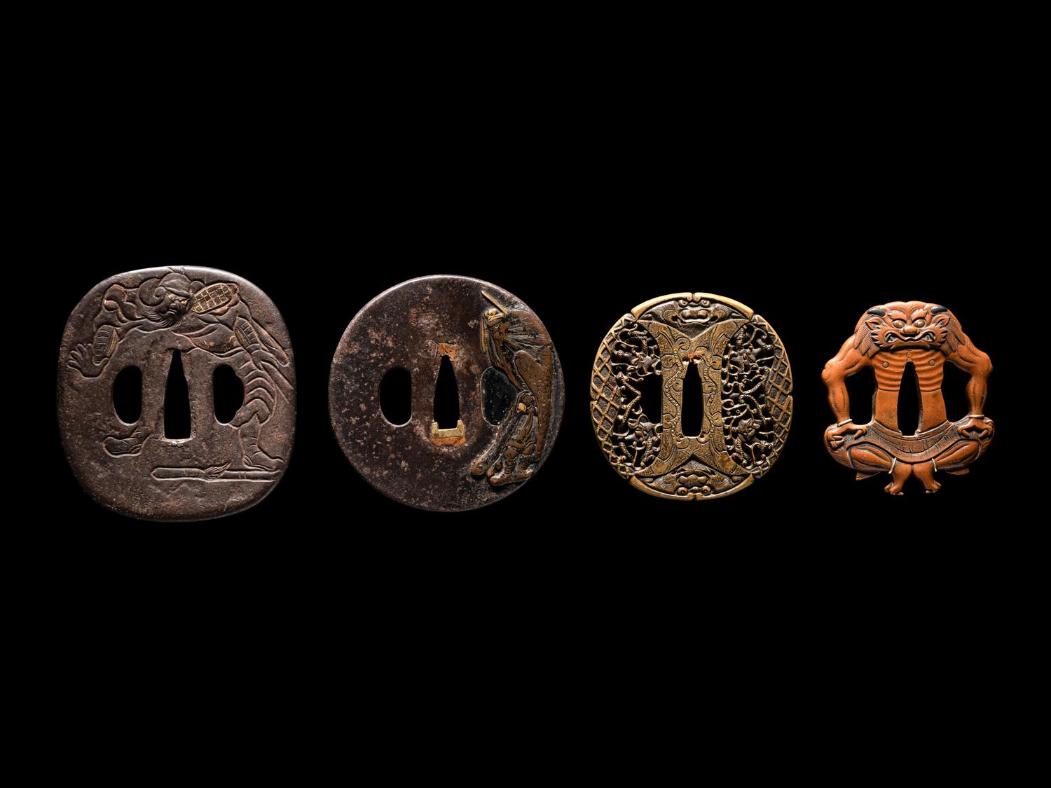 Four Japanese Metal Tsuba